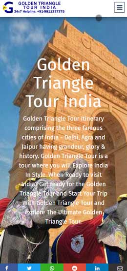 Golden Triangle Tour India Mobile View